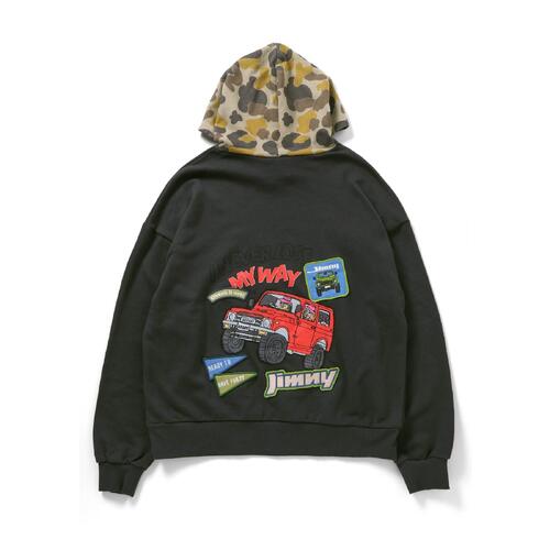 楽天市場】FO【スズキ ジムニー ワッペン 裏毛 パーカー BK 100～120cm
