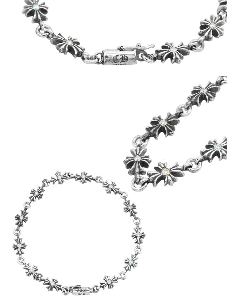 クロムハーツタイニーECHプラスブレスレットwithパヴェダイヤモンド12