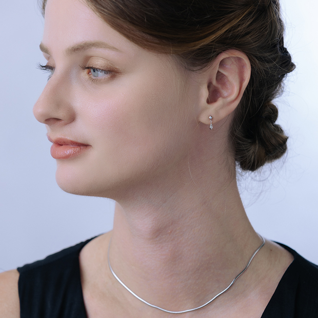 MINI PRISM PIERCED EARRINGS(2JP1033)K10WG ピアス｜スタージュエリー