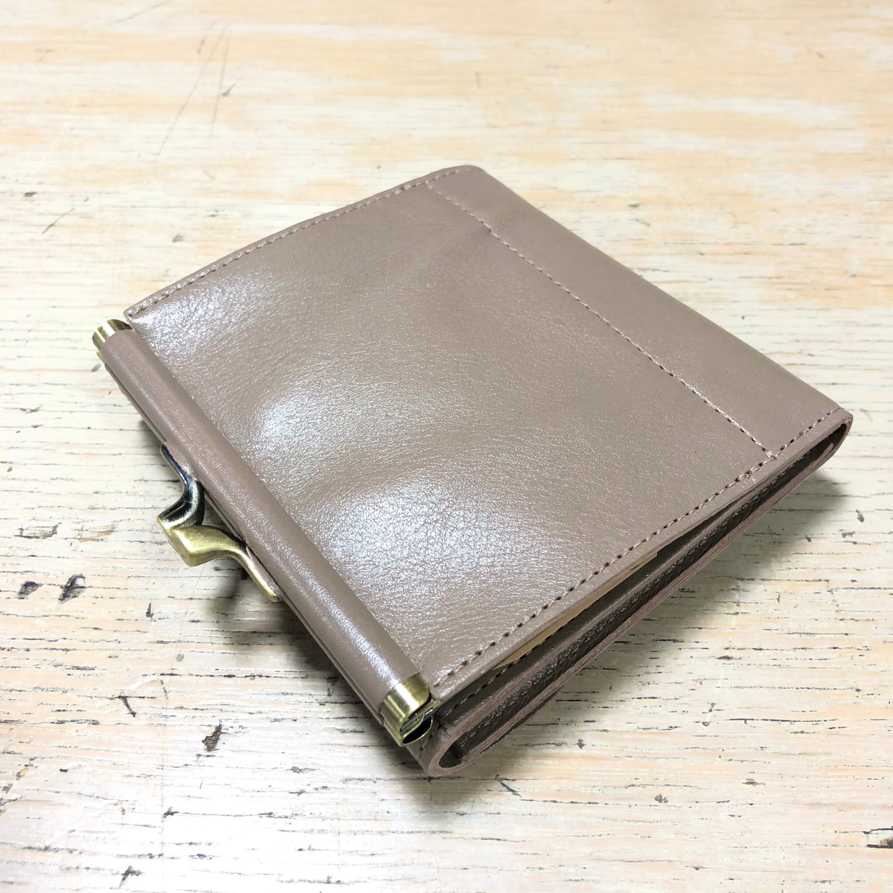 IL BISONTE イルビゾンテ 2つ折りガマ口財布 【411277】(COL グレー