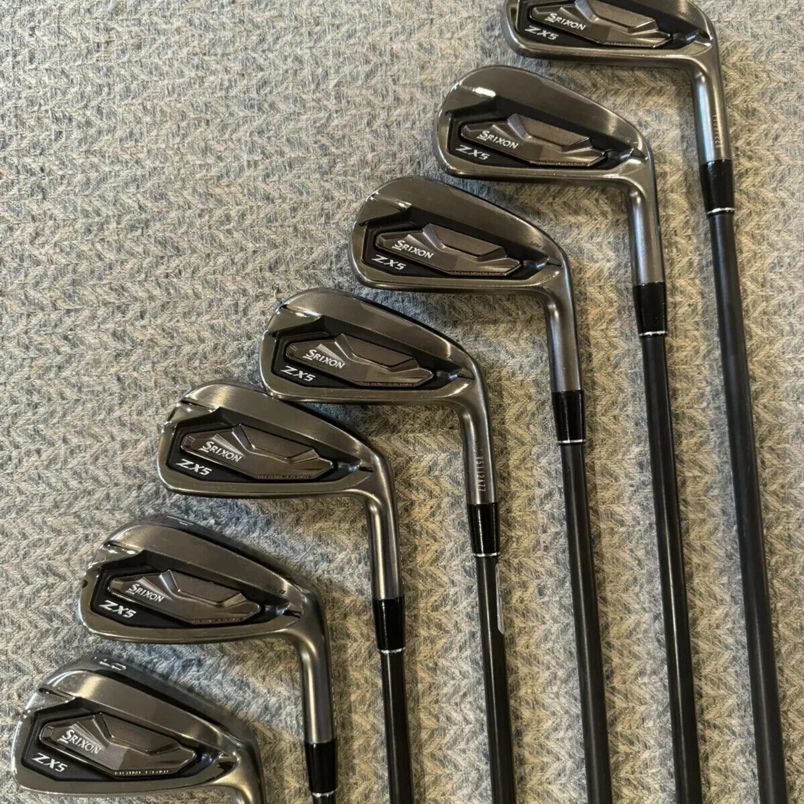 Srixon Limited Edition ZX5 Mk II Black Chrome Irons 4-PW with KBS
