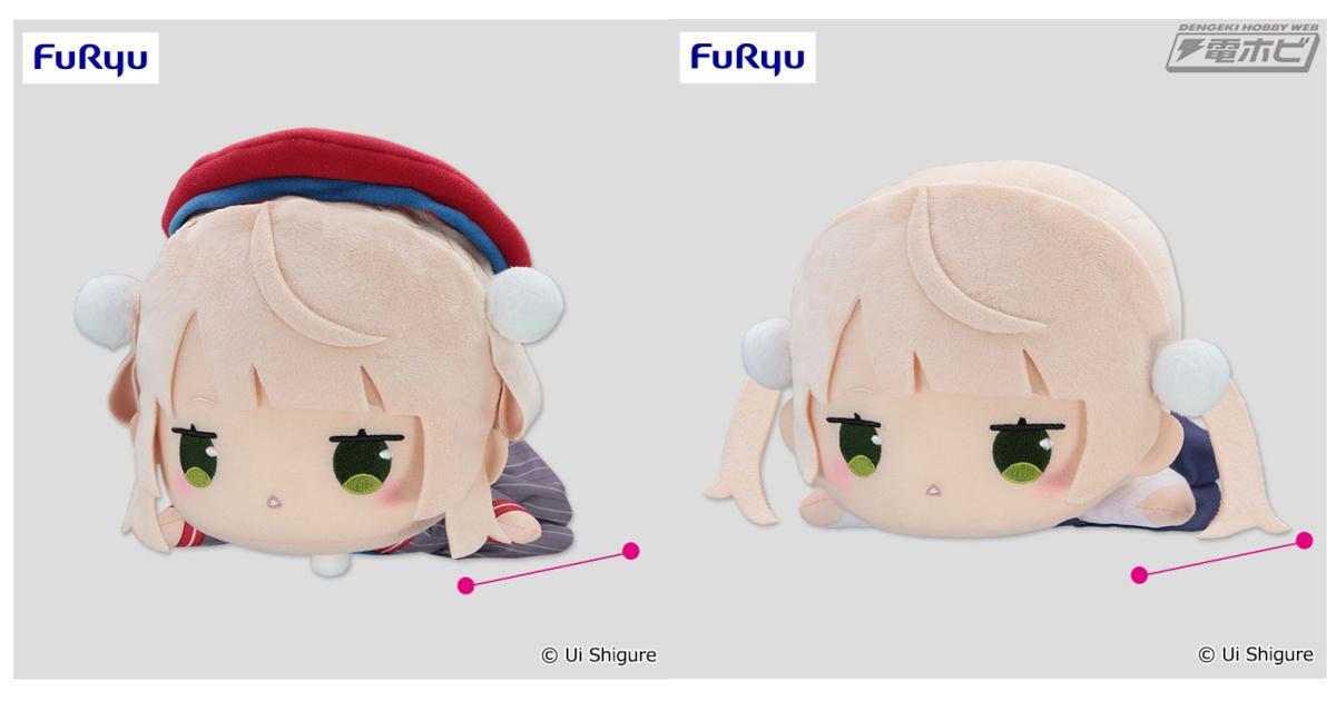 VTuber『しぐれうい』の寝そべりBIGぬいぐるみが2つの姿で登場