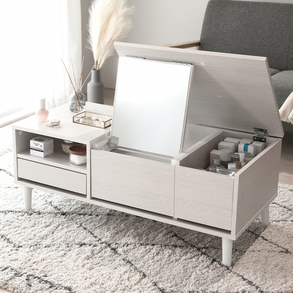 たっぷり収納できるドレッサーテーブル 幅95cm/たっぷり収納できる