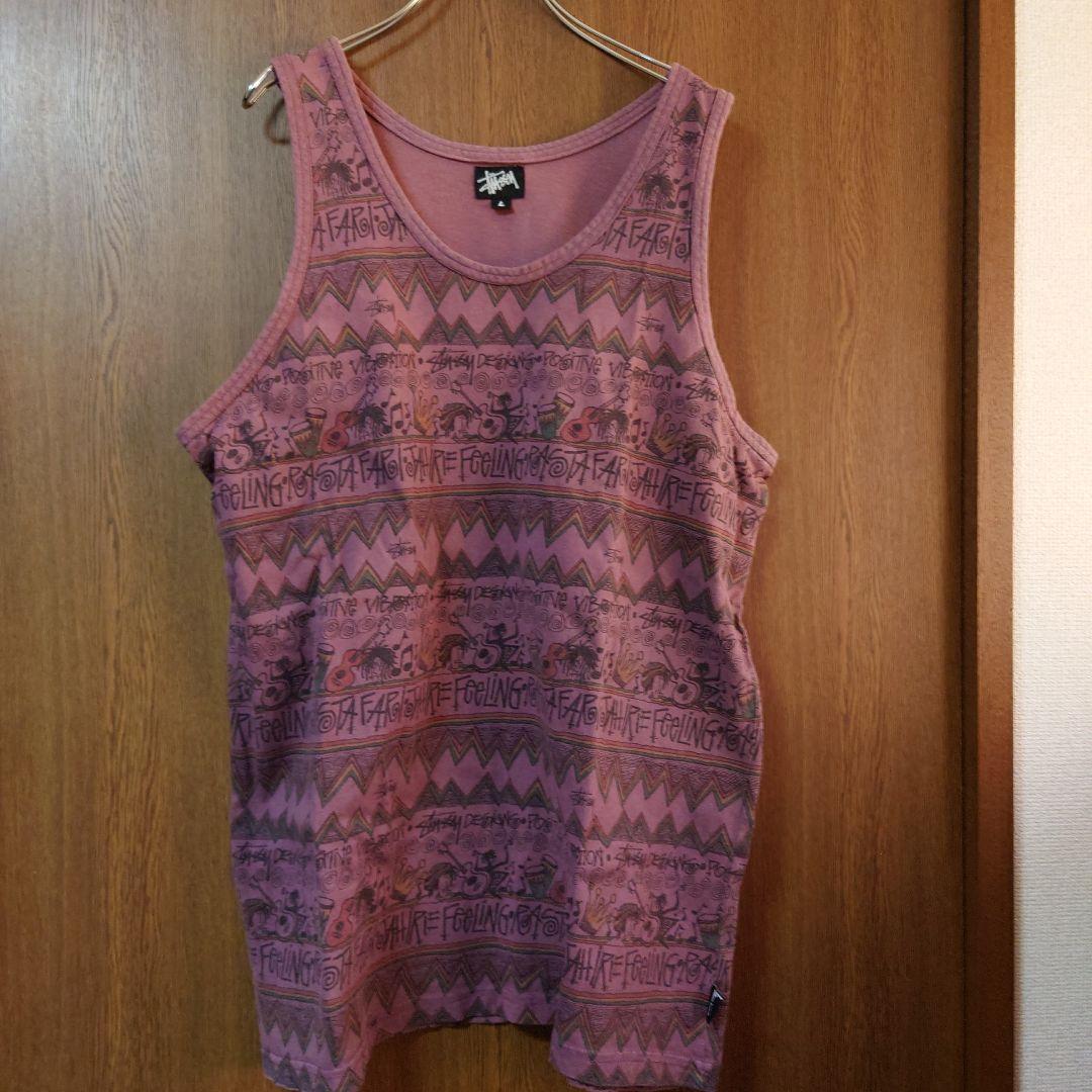 【希少】old stussy 80s TOMTOMタンクトップ 中古・古着通販】stussy (ステューシー) 総柄タンクトップ / REGGAE