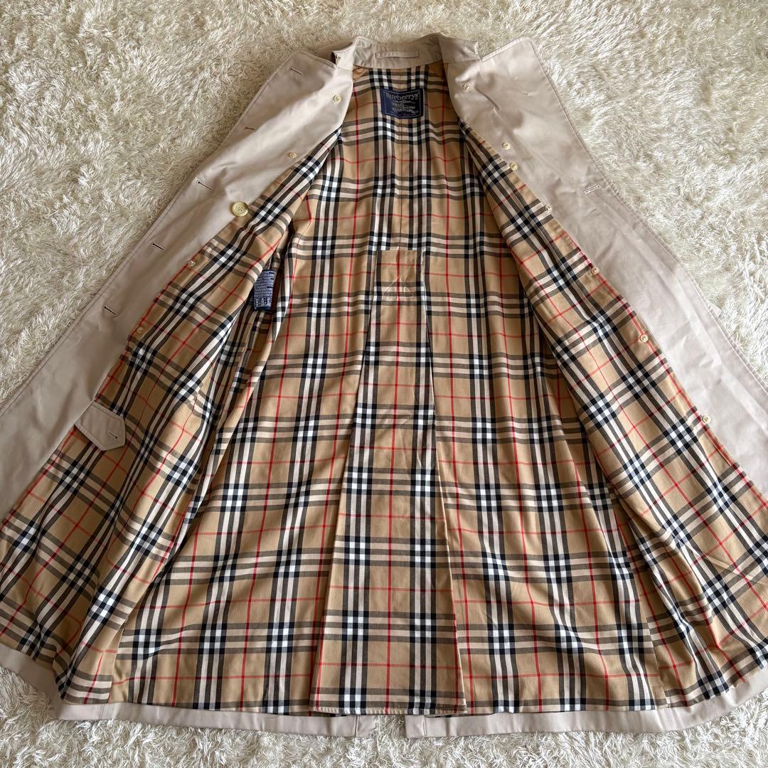 バーバリー トレンチコート 英国製 ノバチェック ハニーベージュ L