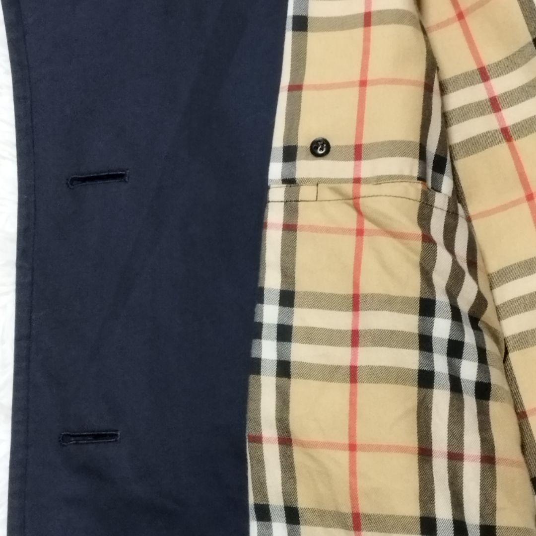 バーバリーズ ヴィンテージトレンチコート L ネイビー ノバチェック