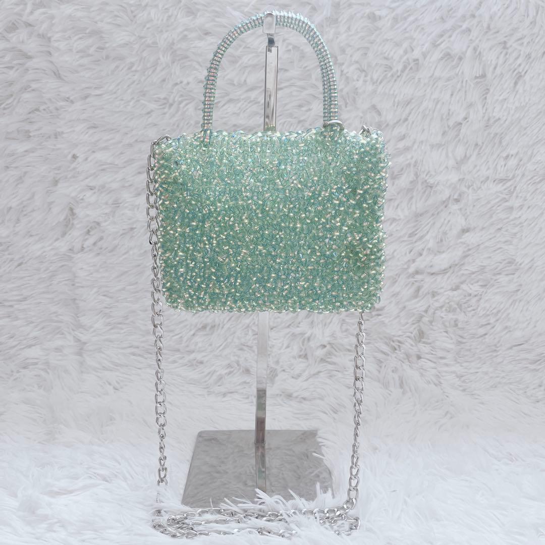 超希少カラー　アンテプリマ スクエア ショルダーチェーン オーロラグリーン 超希少カラー アンテプリマ スクエア ショルダーチェーン オーロラ